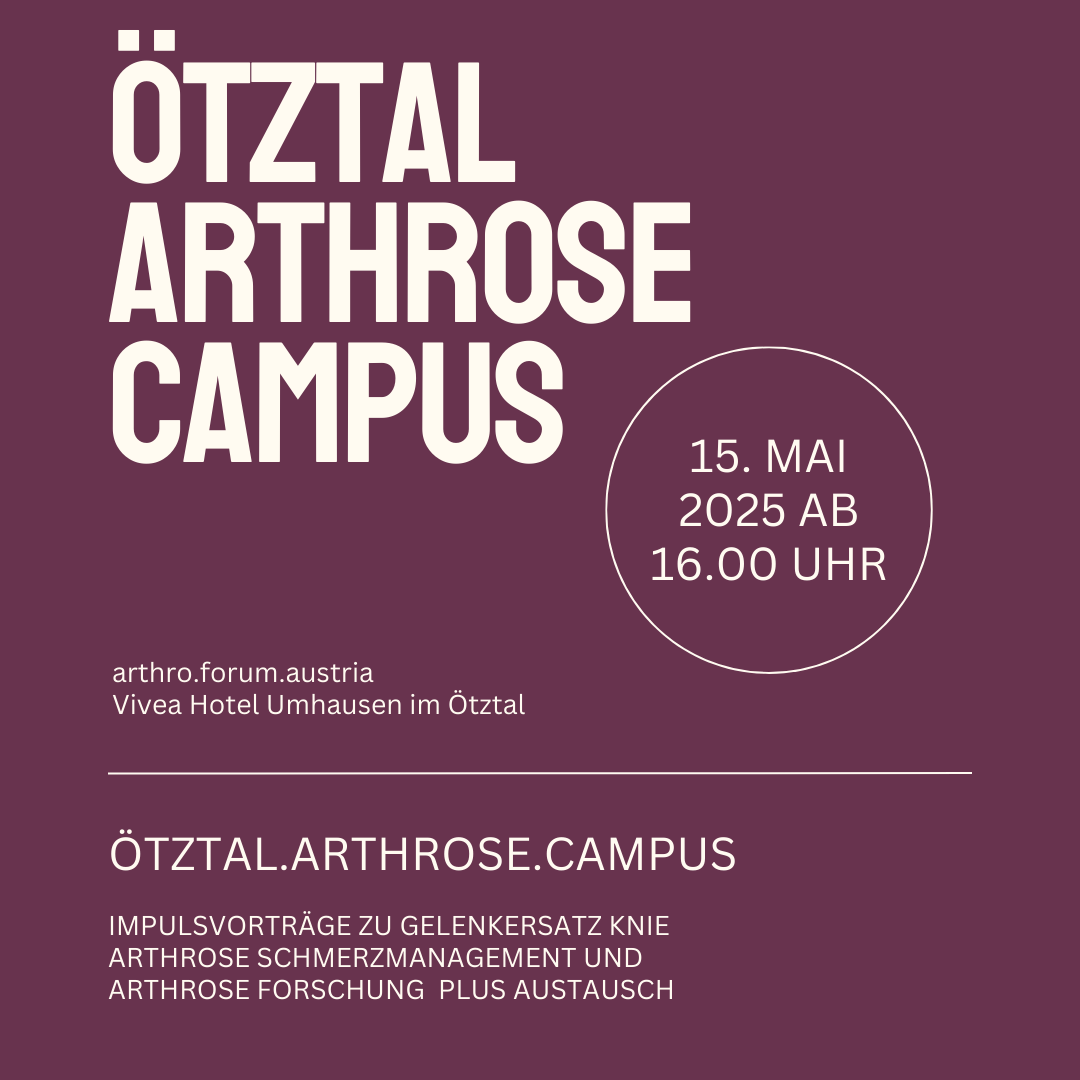 Expertenvorträge Arthrose