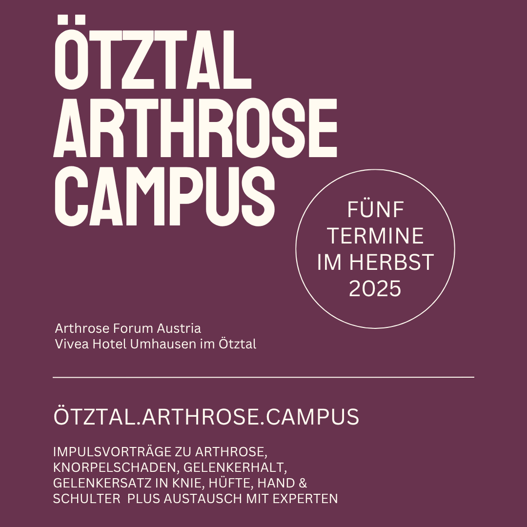 Expertenvorträge Arthrose